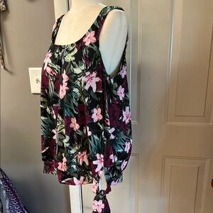 Swimsuits For All Pink Relaxed Tie Front Swim Top